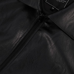 Southern Gents Leather Trucker Jacket - Black