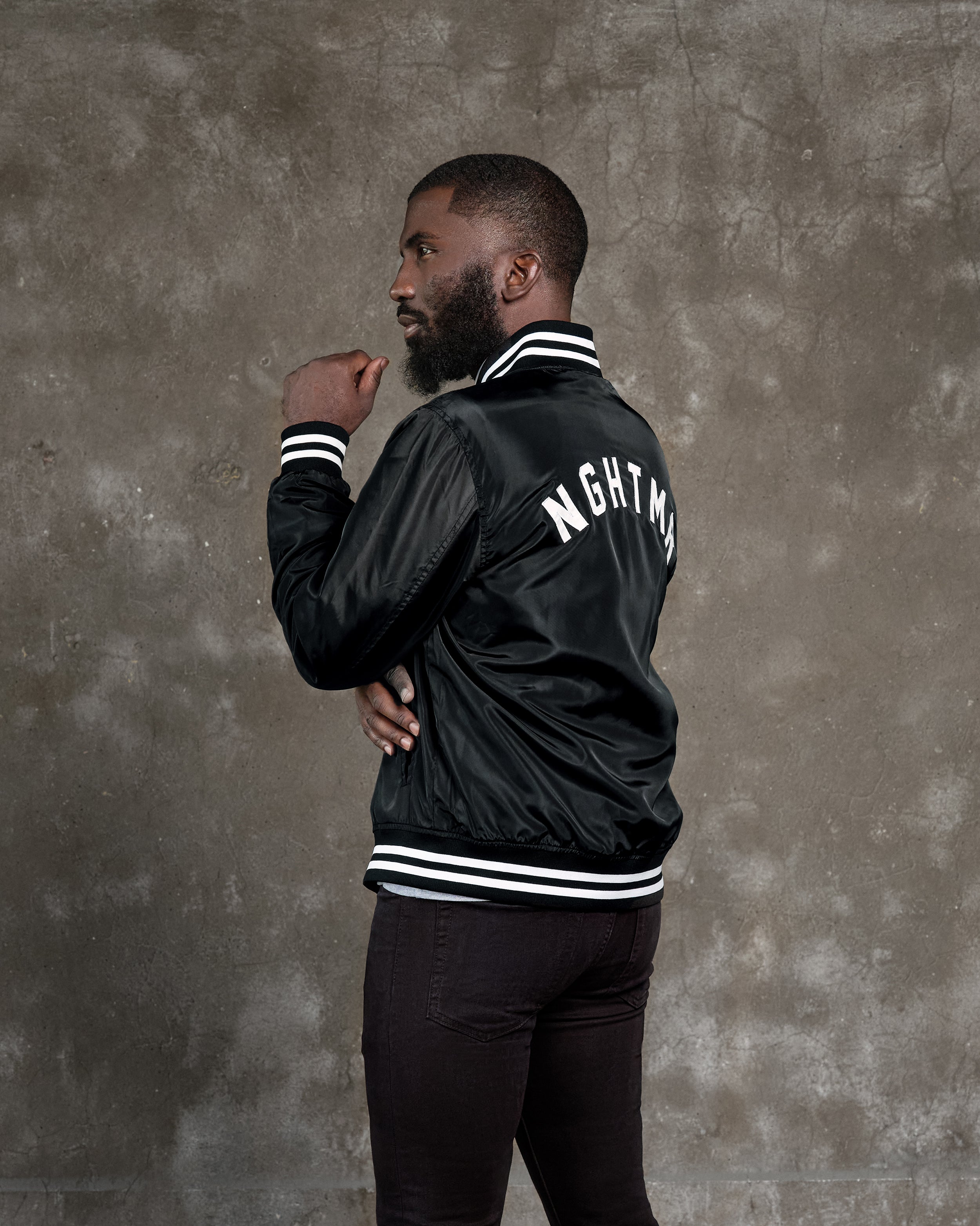 Kamaru Usman - NGHTMR Bomber Jacket - Onyx – Southern Gents