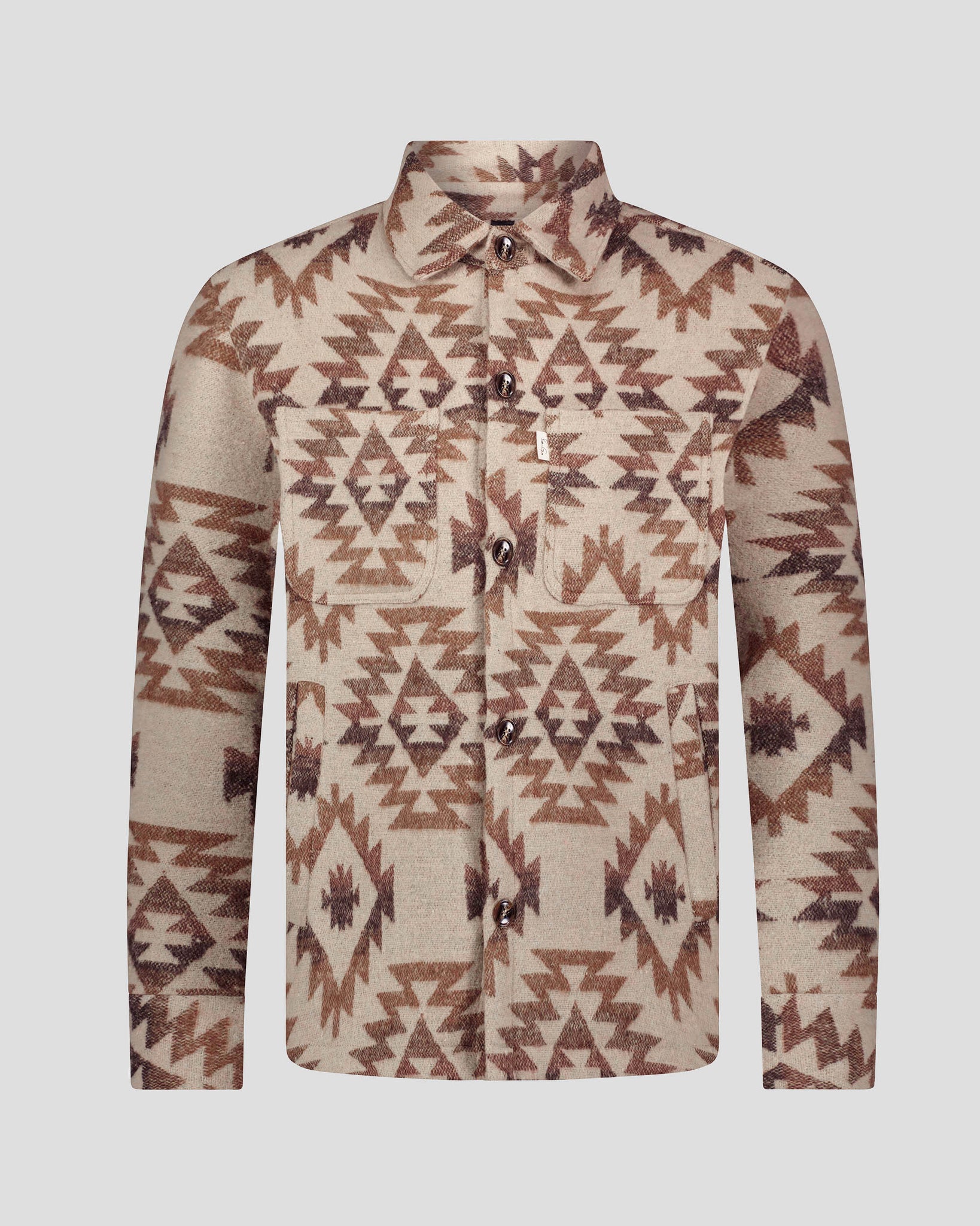 Southern Gents Aztec Overshirt - Brown