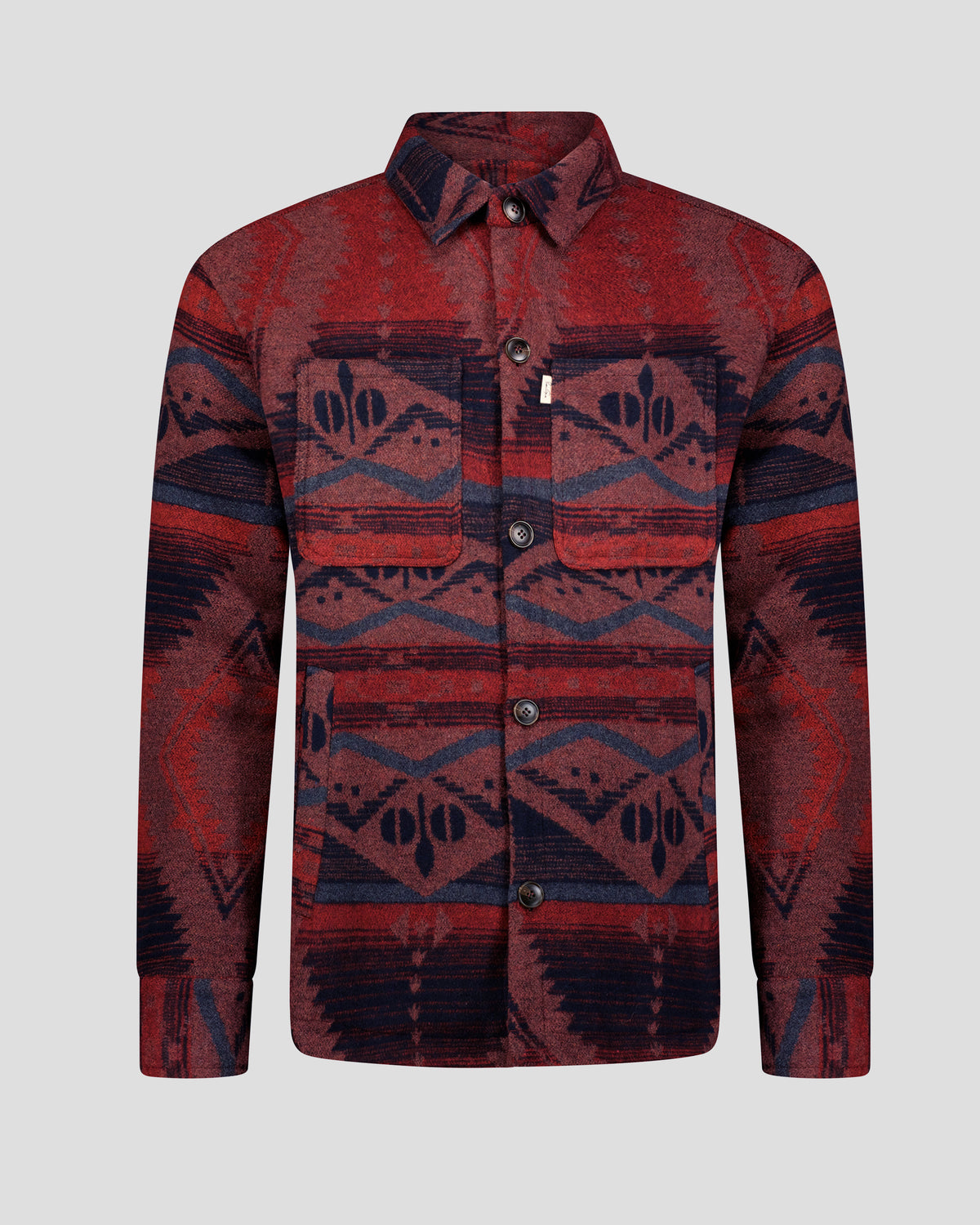 Southern Gents Quilted Aztec Shirt Jacket - Navy + Beet – Southern Gents
