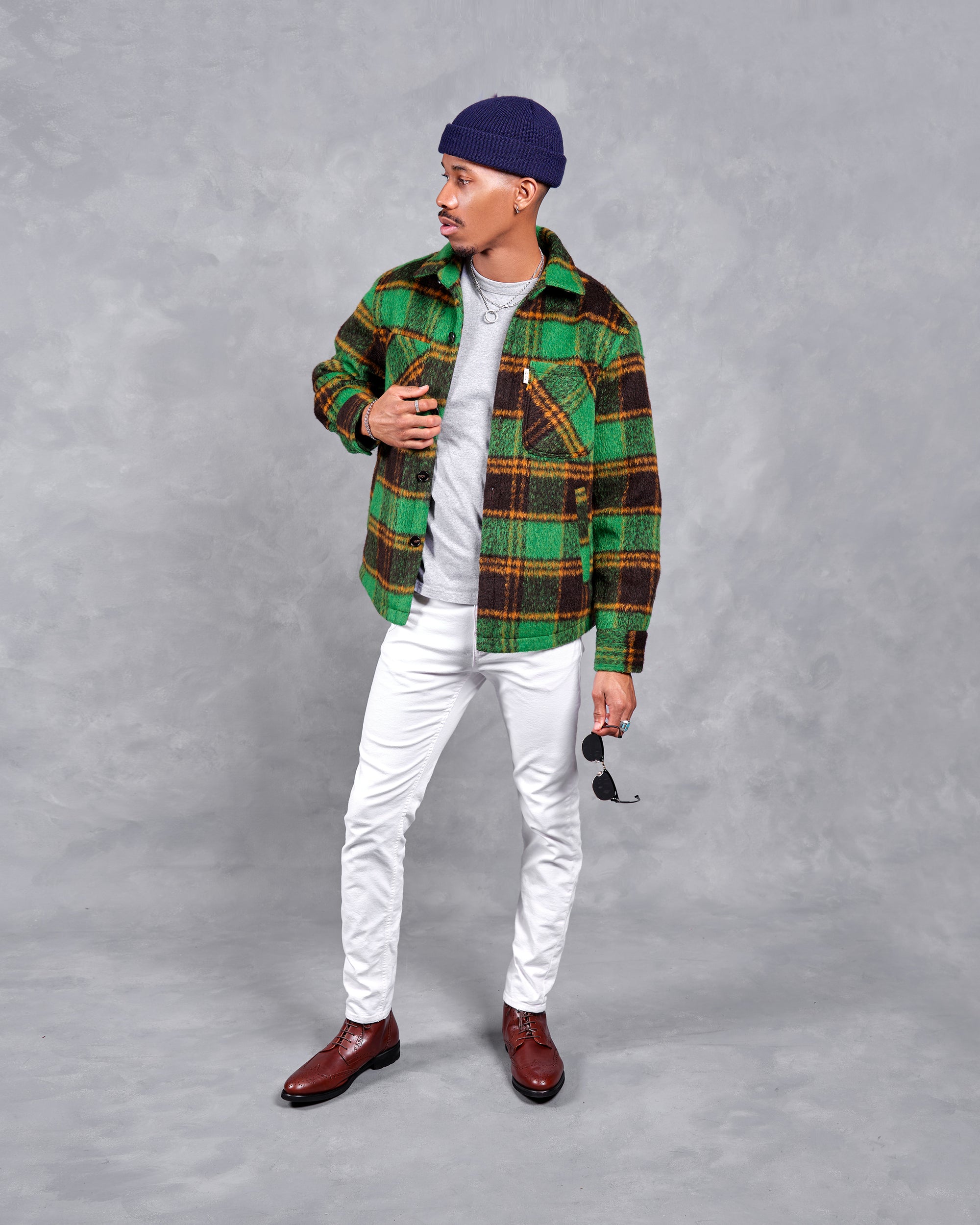 SG Quilted Shirt Jacket - Kiwi Plaid – Southern Gents