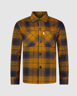 Southern Gents Quilted Overshirt - Mustard Plaid