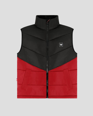 SG Puffer Vest - Black + Red