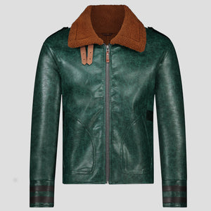 SG Shearling Jacket - Forest Green 