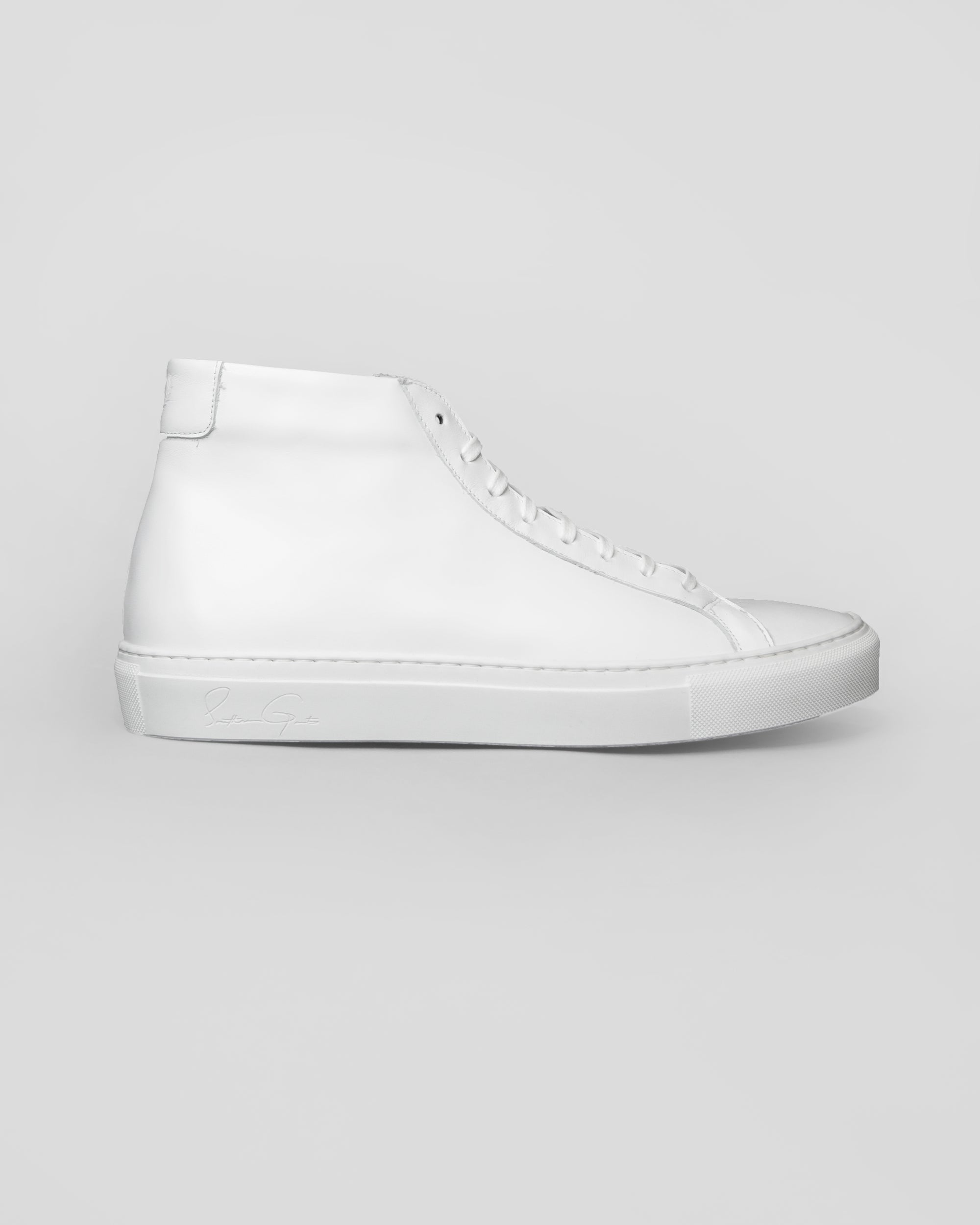 Dress Sneakers | White Mid-Top Dress Sneakers | White Mid-Top