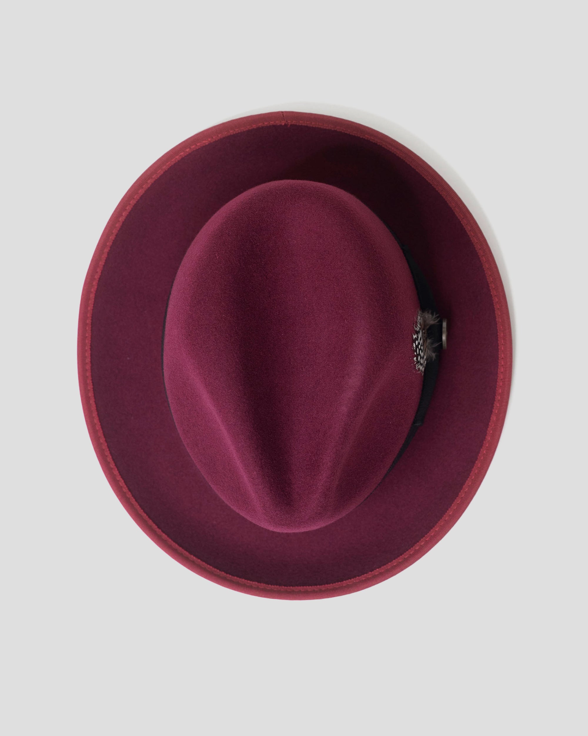 SG Trilby Fedora Hat – Burgundy V2 – Southern Gents